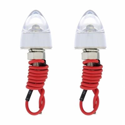 LED Bullet License Plate Fastener - White (2 Pack)