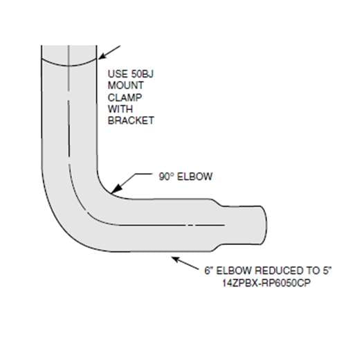 7-5" PB - PICKETT ELBOW - MULT APPLICATIONS - CHROME