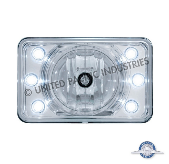 4X6 RECTANGULAR HEAD LIGHT W/ LEDS - HIGH BEAM