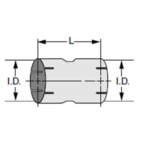 STRAIGHT TUBE COUPLERS; EXPANDED AND SLOTTED (BOTH SIDES) - CHROME 5"