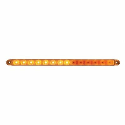 14 LED 12" Sequential Light Bar Only - Amber LED/Amber Lens (Bulk)