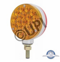 42 LED Double Face Turn Signal Light - Amber & Red LED/Amber & Red Lens