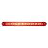 10 LED 6-1/2" Light Bar Only (Stop, Turn & Tail) - Red LED/Red Lens (Bulk)