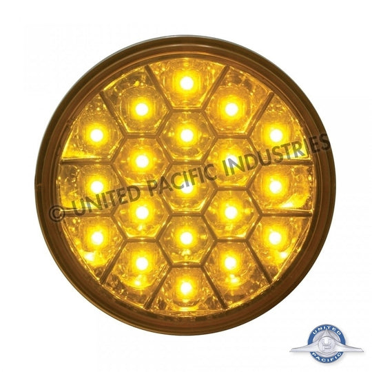 19 LED 4" Reflector Turn Signal Light - Amber LED/Amber Lens