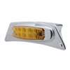 Chrome Fender Light Bracket With 10 LED Reflector Light - Amber LED/Amber Lens