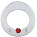 Signature Series Gauge Bezel With Visor & Crystal For 3-3/4" DIA Speed/Tachometer Gauge - Red Crystal