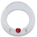 Signature Series Gauge Bezel With Visor & Crystal For 3-3/4" DIA Speed/Tachometer Gauge - Red Crystal