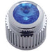 Chrome Plastic Control Knob With Blue Crystal