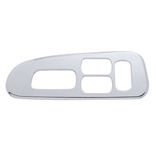 Chrome Plastic Window Switch Trim For 2008+ Peterbilt 389/388- Driver (4 Openings)