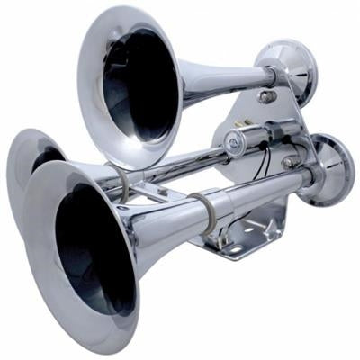 3 Trumpets Air Powered Train Horn With Support Bracket