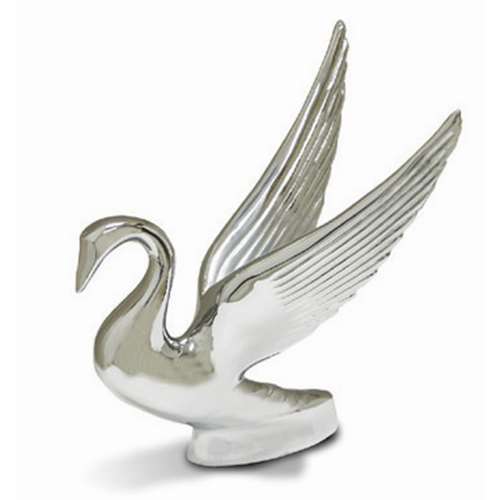 CR. SWAN HOOD ORNAMENT W/ 2 MOUNTING HOLES