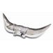 CR. BULL HORN HOOD ORNAMENT, 10" X 4"