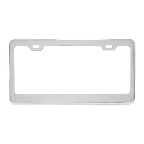 S.S. #430 POLISHED LICENSE PLATE FRAME, PLAIN, 2 HOLES