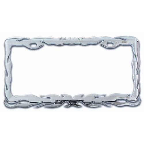 CR. FLAME STYLE LICENSE PLATE FRAME, 2 HOLES