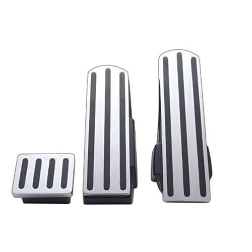 Chrome Pedal Set With Black Insert For Kenworth W900L (1990-2005), T800 (1986-2005), & T600 (1986-1993)