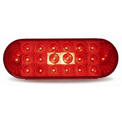 OVAL LOW PROFILE SPYDER RED/ RED 20-LED LIGHT W/PLUG