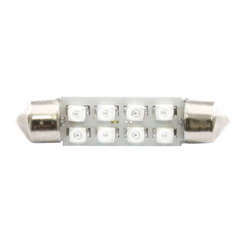 #211-2 AMBER 8-LED FESTOON DOME LIGHT BULBS, 12V