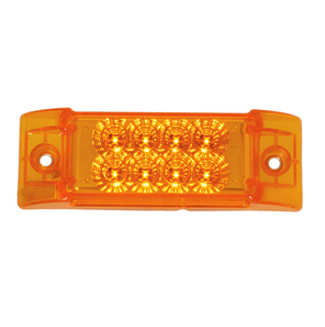 RECT. SPYDER AMBER/AMBER 8-LED MARKER SEALED LIGHT