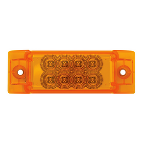 RECT. SPYDER AMBER/AMBER 8-LED MARKER SEALED LIGHT