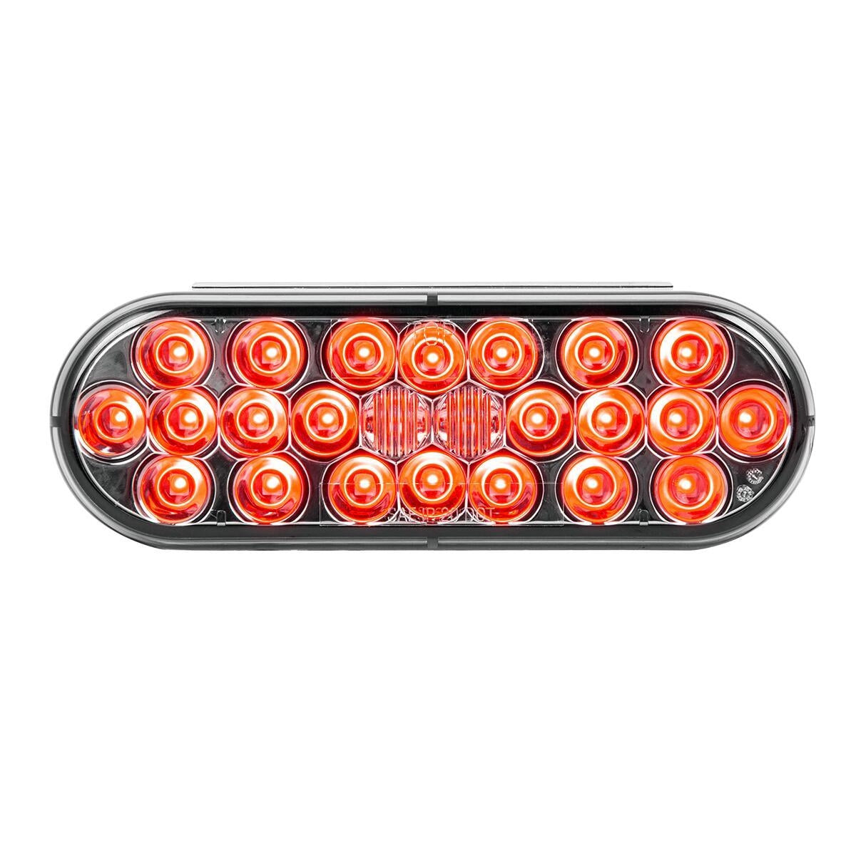 OVAL PEARL RED/SMOKE 24 LED SEALED LIGHT