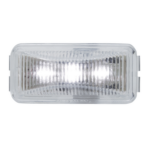 SMALL RECT. WHITE/CLEAR 3-LED UTILITY SEALED LIGHT