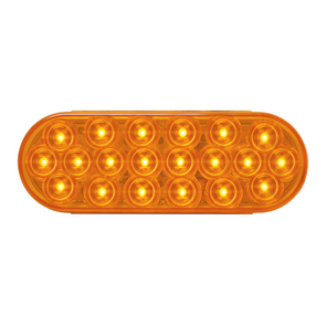 OVAL FLEET AMBER 20 LED LIGHT, AMBER LENS