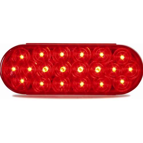 OVAL FLEET RED 20 LED LIGHT, RED LENS