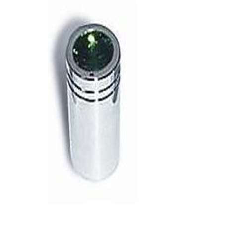 2-1/4" CR. ALUM. TOGGLE SWITCH EXTEN W/GREEN CRYSTAL - FLT&KW