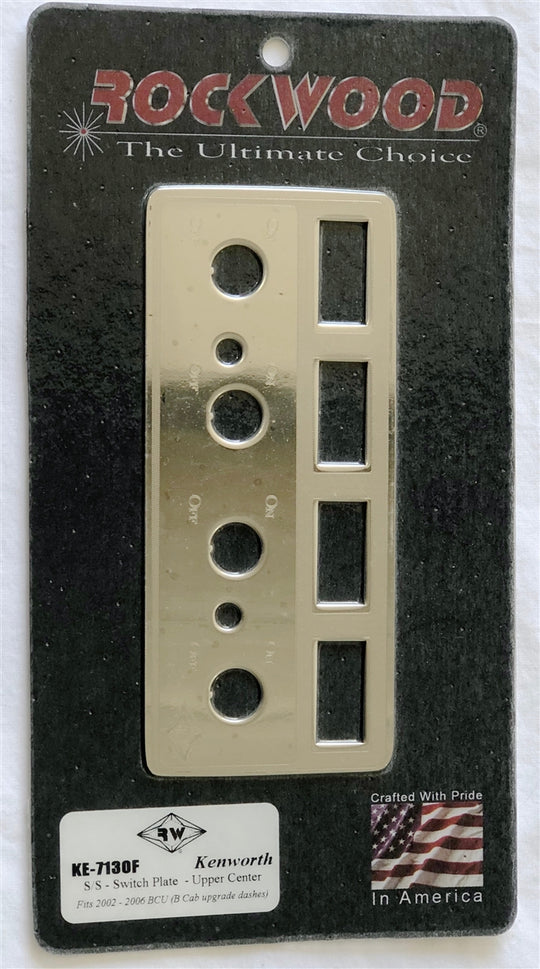 S/S SWITCH PLATE UPPER CENTER