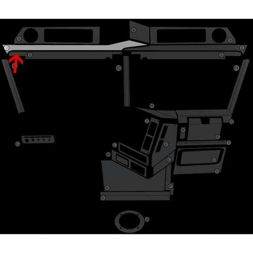 FL CLASSIC/FLD DRIVER'S SIDE HEADLINER TRIM W/SPEAKER HOLES