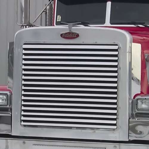 Peterbilt 379 Extended Hood Grill with 16 Louver Style Bars