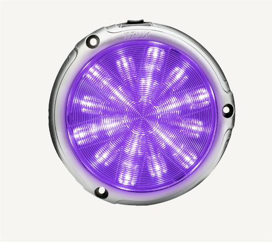 Chrome Interior LED Dome Light W/ Dual Function 6 Colors