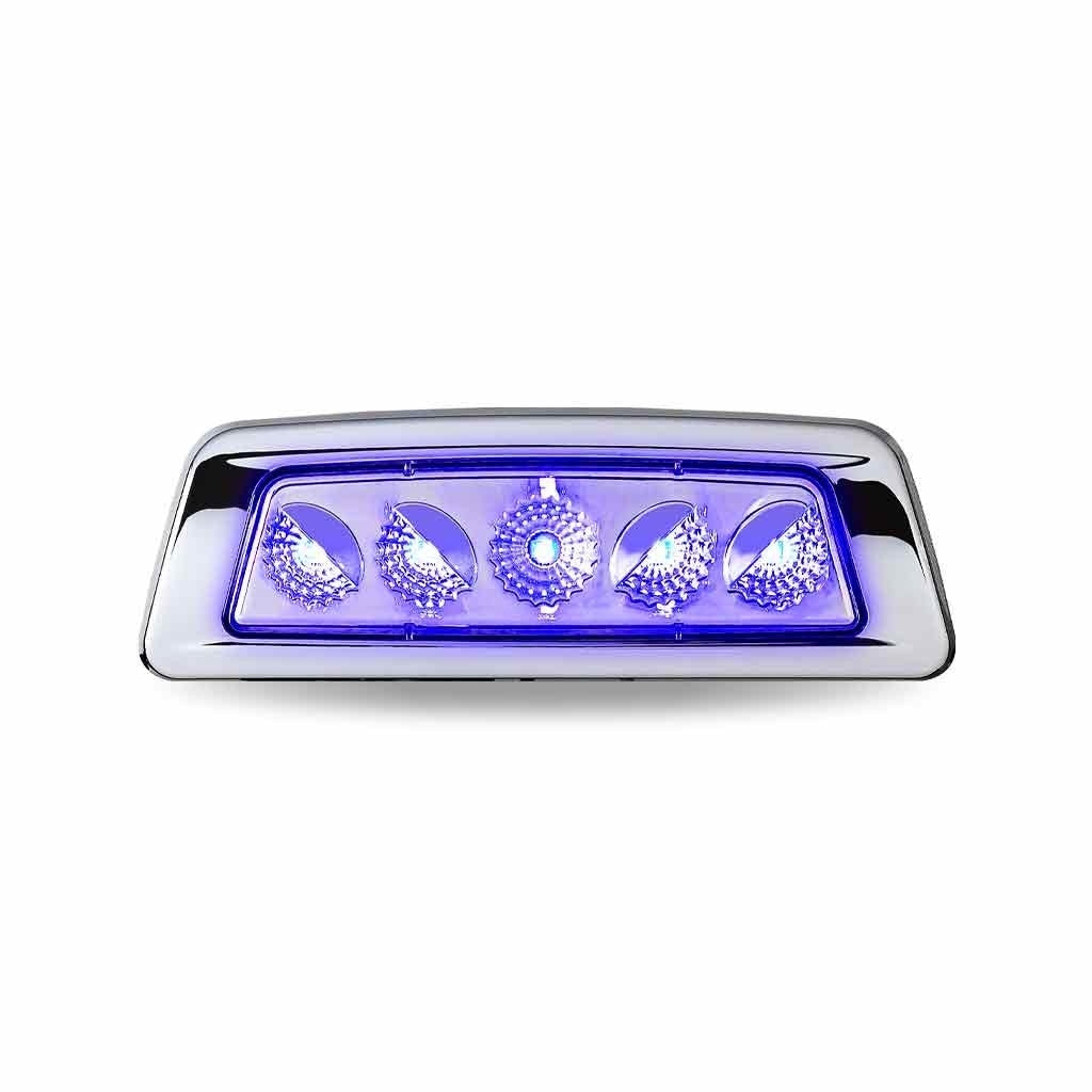 KENWORTH DUAL REVOLUTION AMBER TURN & MARKER TO BLUE AUXILIARY FENDER LED LIGHT - DRIVER SIDE