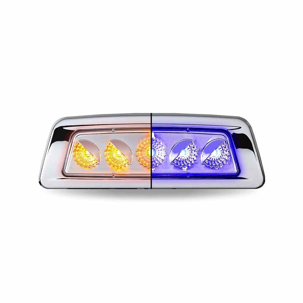 KENWORTH DUAL REVOLUTION AMBER TURN & MARKER TO BLUE AUXILIARY FENDER LED LIGHT - DRIVER SIDE