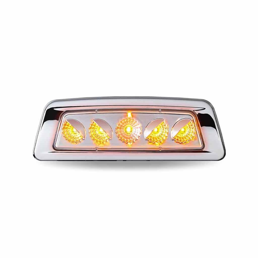 KENWORTH DUAL REVOLUTION AMBER TURN & MARKER TO GREEN AUXILIARY FENDER LED LIGHT - DRIVER SIDE