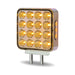 CLEAR AMBER / CLEAR RED TURN SIGNAL & MARKER LED DOUBLE FACE FENDER LIGHT WITH CHROME REFLECTOR