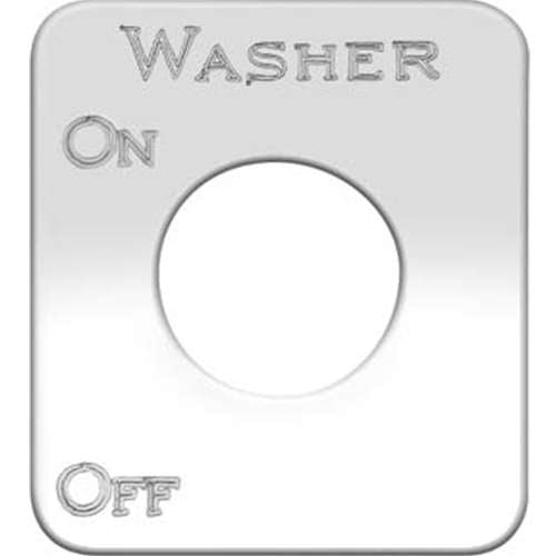 S/S SWITCH PLATE WASHER ON/OFF