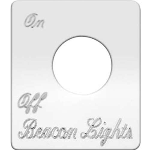 S/S BEACON LIGHTS SWITCH PLATE